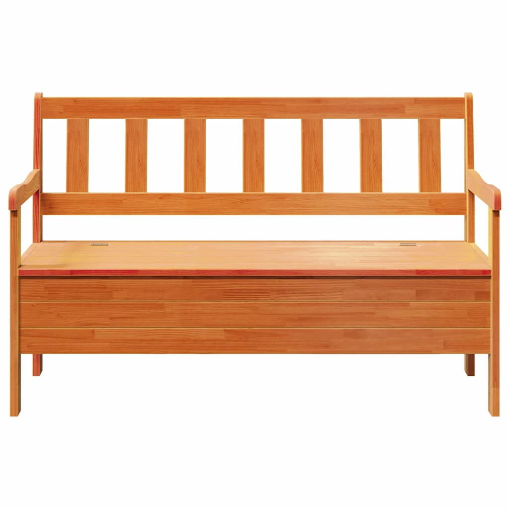 Outdoor Bench Brown 119 x 76 x 44cm Solid pine wood